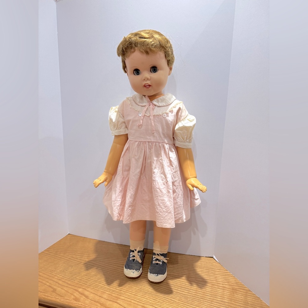 Vintage 30 inch stamped American Made 1960 Toodles Doll Non-walker - Picture 13 of 15
